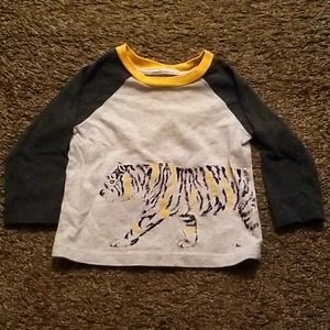 Grey Baseball Tee w/ Tiger 12m